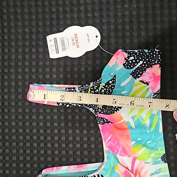 Wonder Nation,  floral, green , XS (4-5) bikini top - Picture 5 of 5